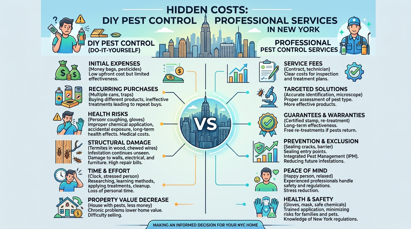 Hidden Costs of DIY Pest Control vs Professional Services in New York