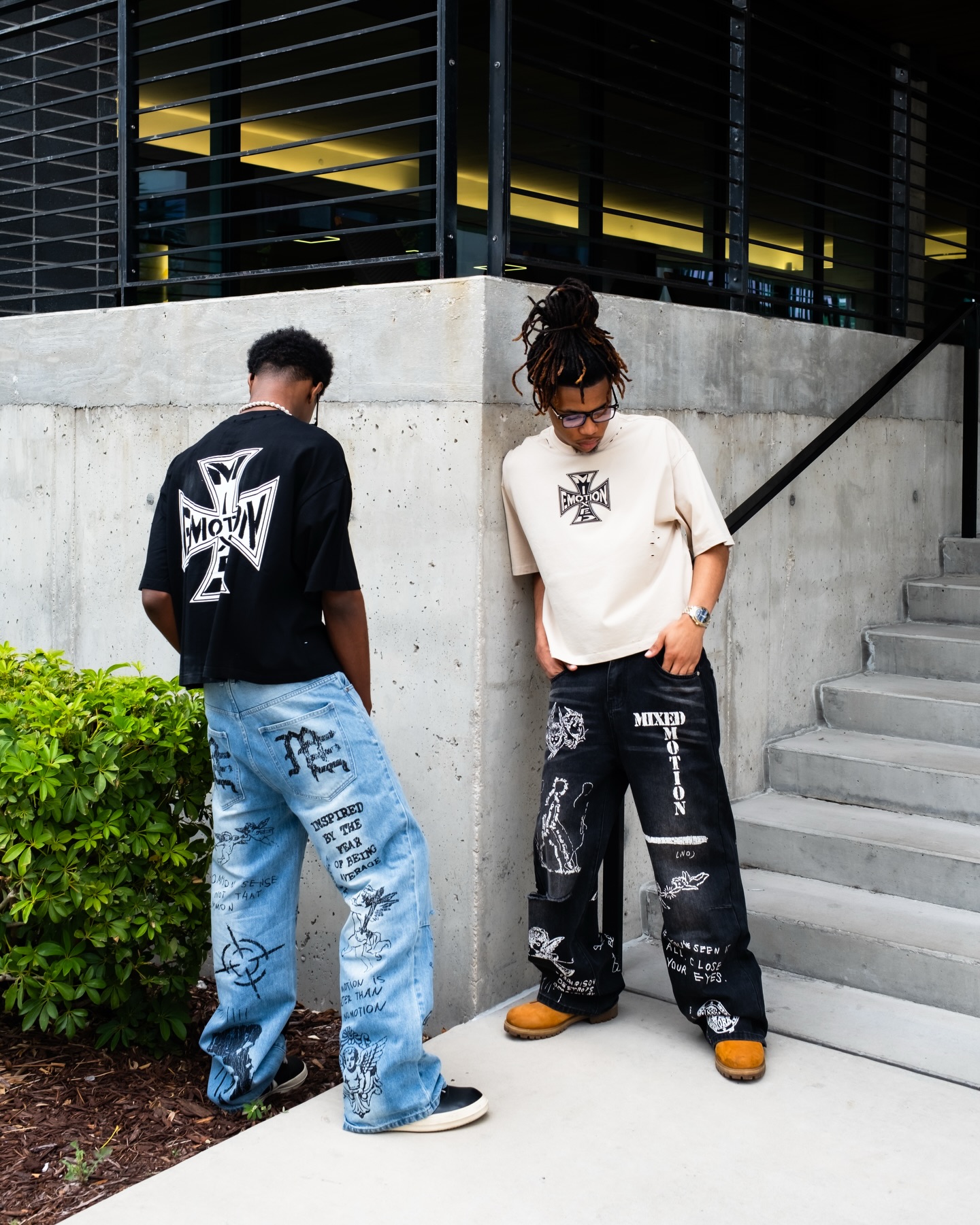 Mixed Emotion Black Canvas Denim