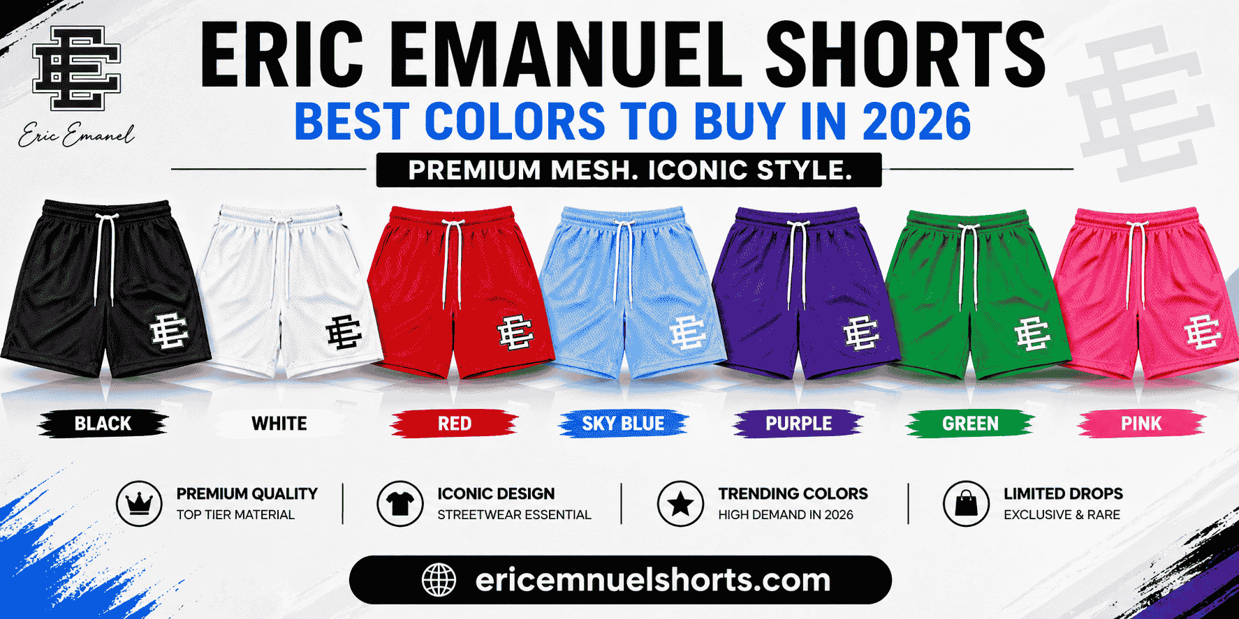 Eric Emanuel Signature Court Style Shorts Drop