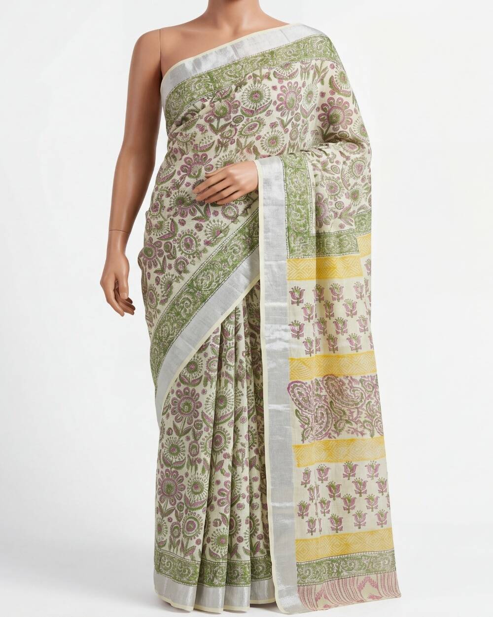 linen saree