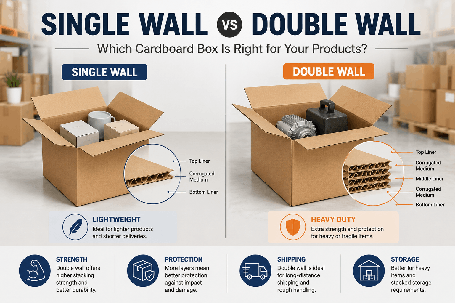 What Is the Difference Between Single and Double Wall Cardboard Boxes