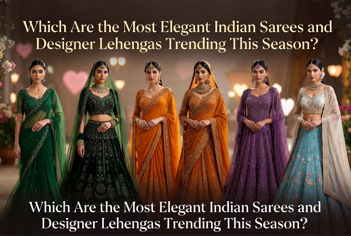 Which Are the Most Elegant Indian Sarees and Designer Lehengas Trending This Season?