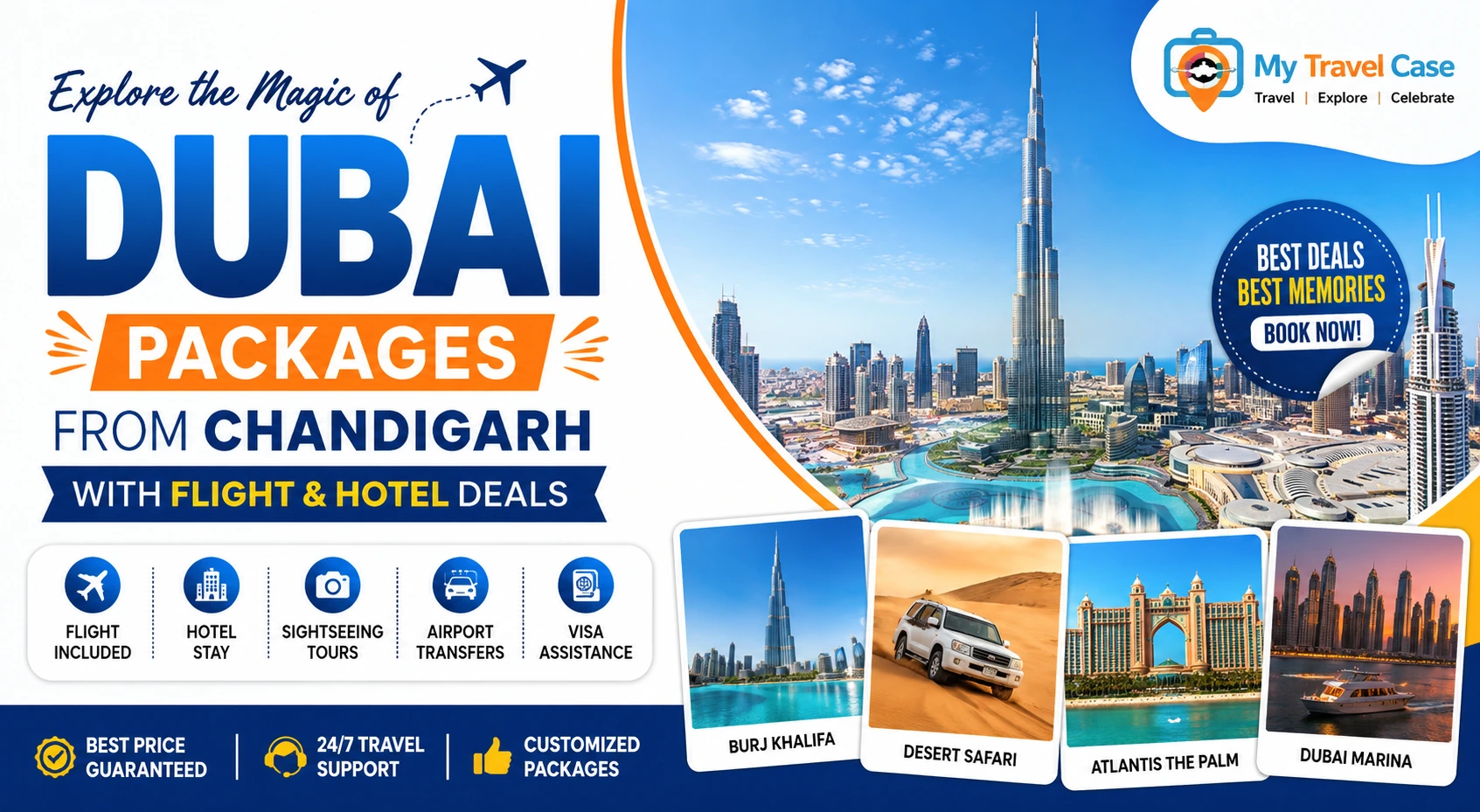 Dubai Packages from Chandigarh with Flight & Hotel